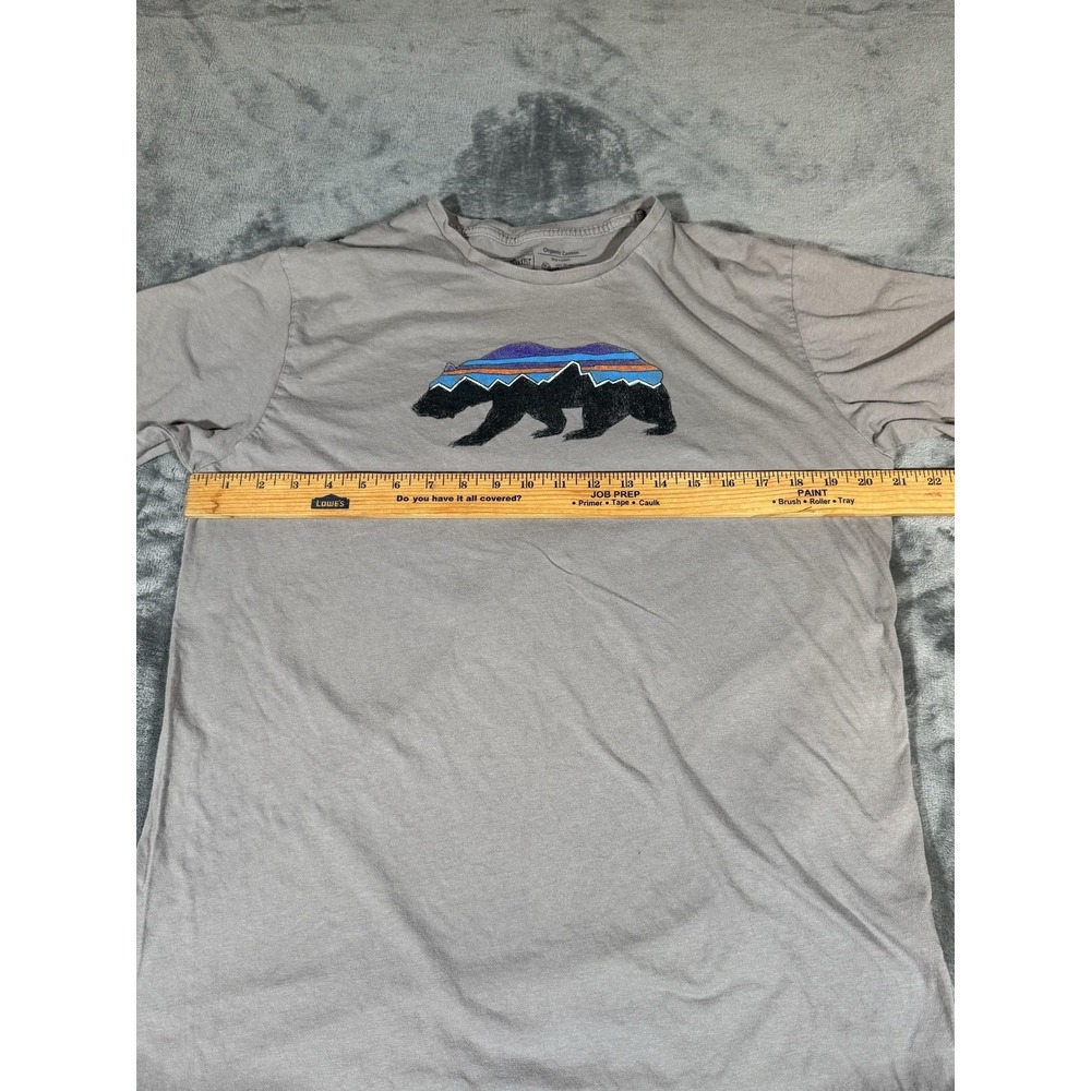 Patagonia Shirt Mens Large Gray Organic Cotton Bear Graphic Tee STY39143 - Picture 4 of 12